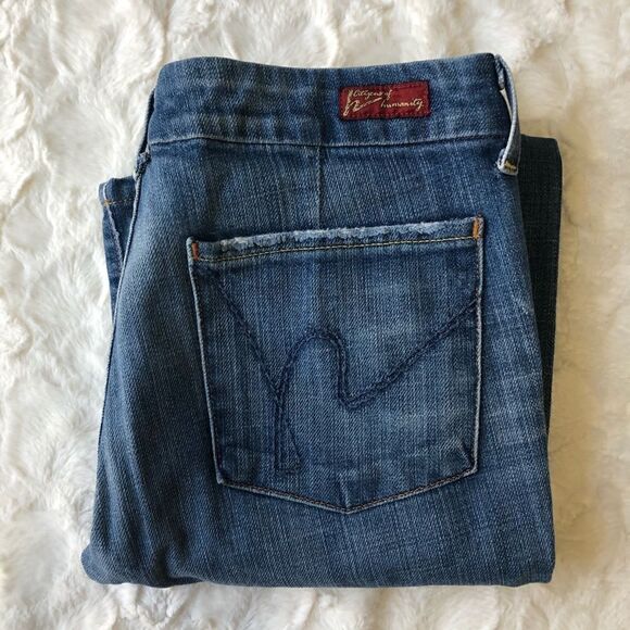 Citizens Of Humanity Faye Wide Leg Mid Rise Denim Jeans - Women’s 28 - Picture 11 of 11
